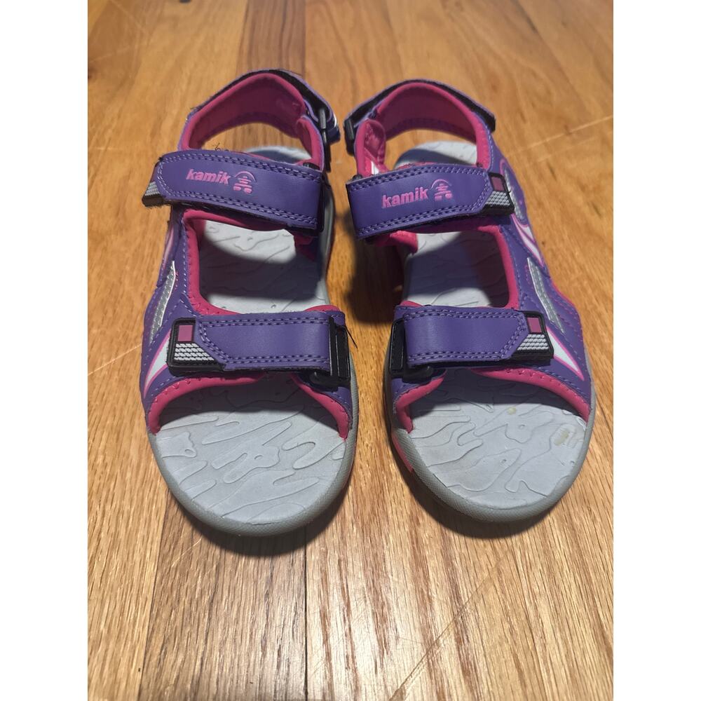 Kamik Girls Sport Sandals Youth 4 Pink Purple Hiking Outdoor Water Shoes